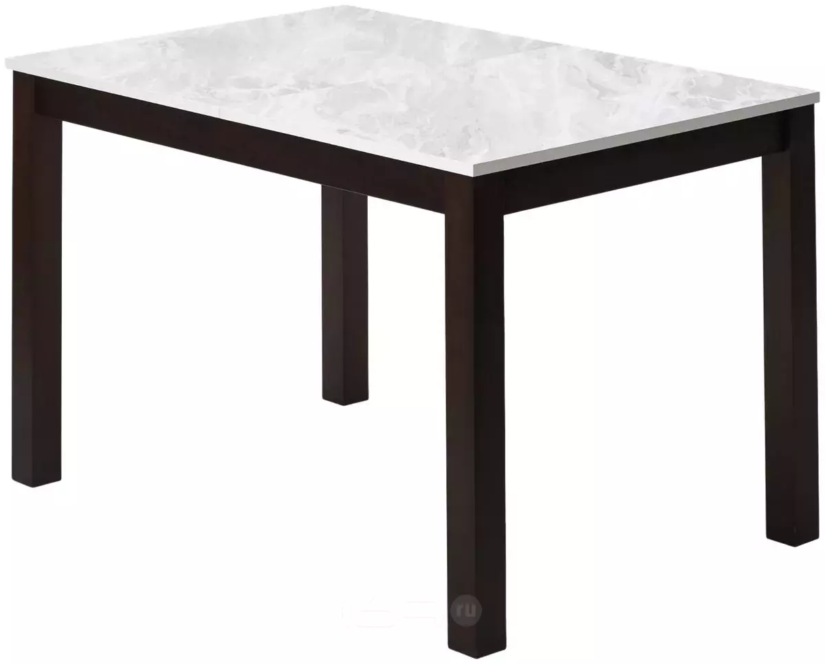 Стол TME-6931 MBH SWEDEN белый мрамор / BB темный орех M-City