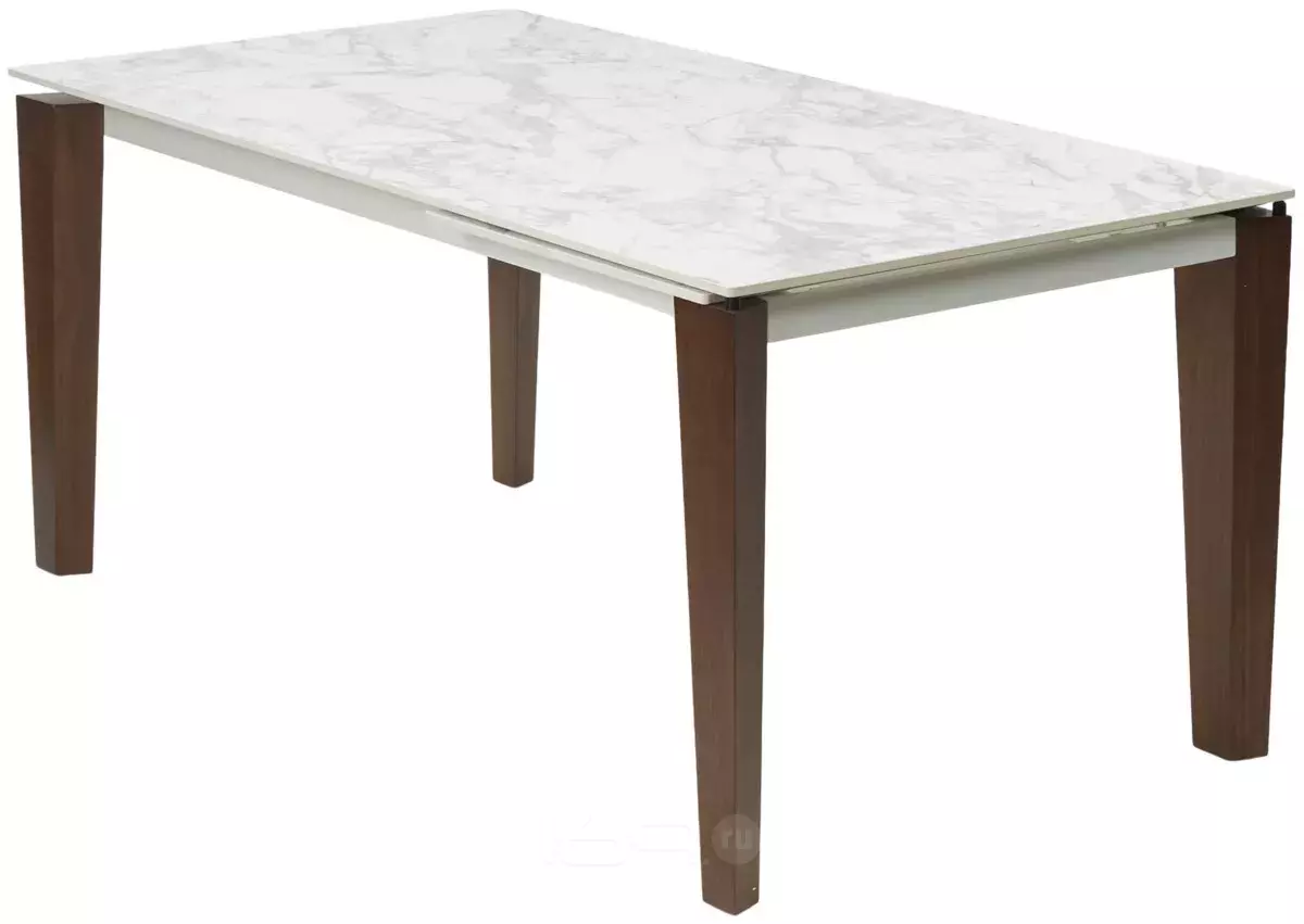 Стол ESMIR 180 MATTE ARABESCATO SOLID CERAMIC/ орех, ®DISAUR