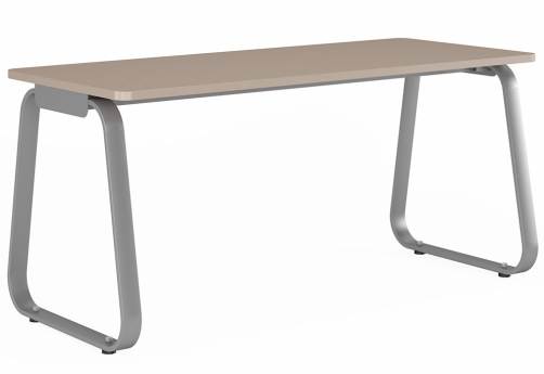 Стол письменный (углы скругленные) Валетта, цвет серый камень