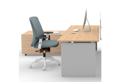 Стол рабочий (2 заглушки) Аронти, цвет светлый дуб