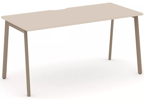 Стол рабочий (с вырезом под провода), цвет капучино