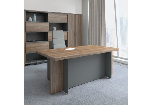 Стол для руководителя Грегори, цвет орех + антрацит