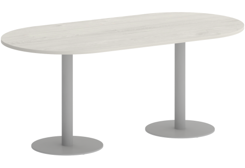 Стол для переговоров овальный, цвет дуб новара