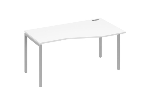 Стол эргономичный правый Техно Мира Лофт, цвет белый премиум + серый