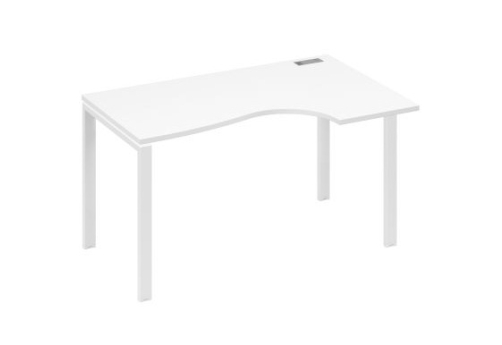 Стол эргономичный правый Мира Нумо, цвет белый премиум + белый
