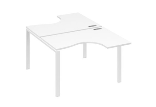Рабочая станция эргономичная (2х120) Мира Нумо, цвет белый премиум + белый