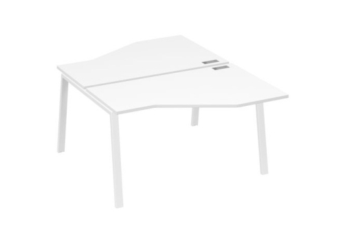 Рабочая станция эргономичная 2х140 Мира Трио, цвет белый премиум + белый