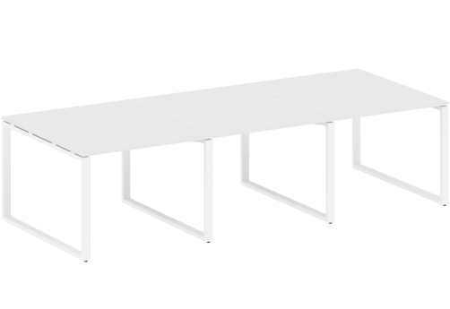 Стол для переговоров (3 столешницы), цвет белый