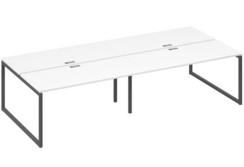 Рабочая станция (4х160) Мира Одри , цвет белый премиум + антрацит