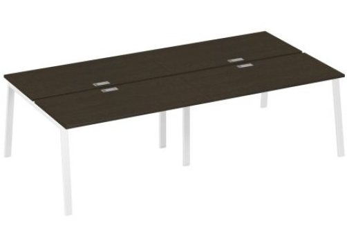 Рабочая станция 4х140 Мира Трио, цвет венге + белый