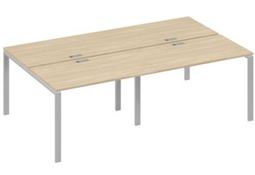 Рабочая станция (4х120) Мира Нумо, цвет дуб скандинавский + серый