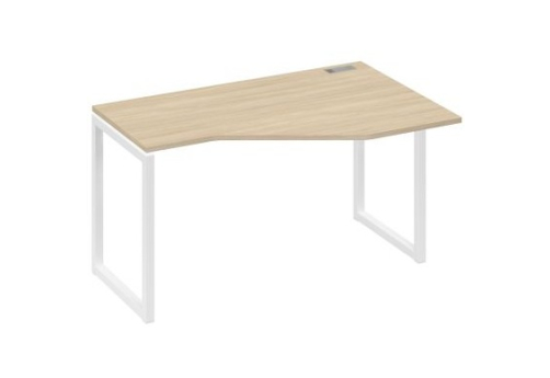 Стол эргономичный правый Мира Одри, цвет дуб скандинавский + белый