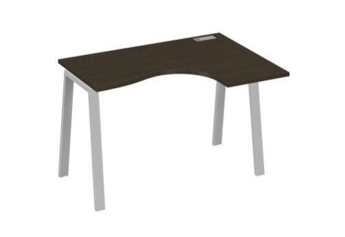 Стол эргономичный правый Мира Трио, цвет венге + серый