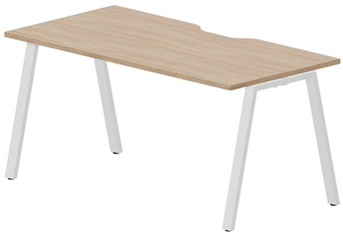 Стол рабочий (с вырезом) Сильвана, цвет светлый дуб