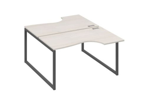 Рабочая станция эргономичная (2х140) Мира Одри, цвет дуб шамони + анрацит