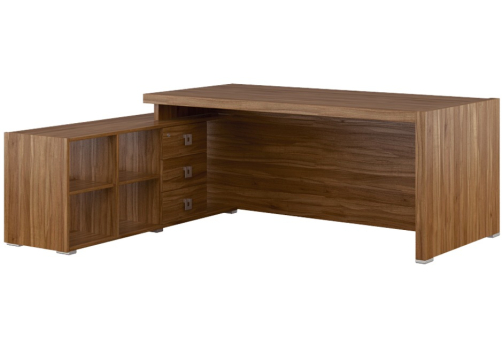 Стол письменный на опорной тумбе, цвет орех