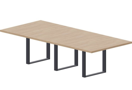 Стол для переговоров Марко, цвет светлый дуб + антрацит