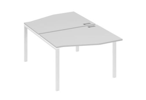 Рабочая станция эргономичная (2х120) Мира Нумо, цвет серый + белый