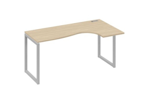 Стол эргономичный правый Мира Одри, цвет дуб скандинавский + серый