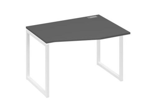 Стол эргономичный правый Мира Одри, цвет антрацит премиум + белый