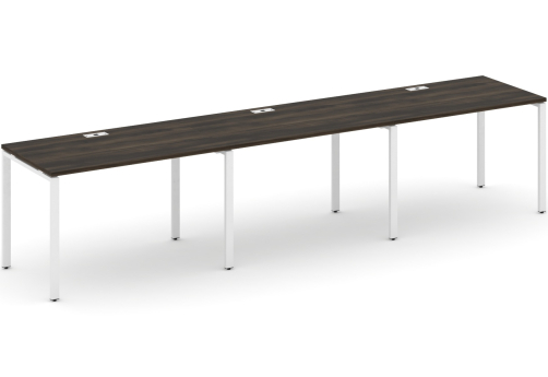 Рабочая станция на 3 места Динен, цвет дуб мали-белый