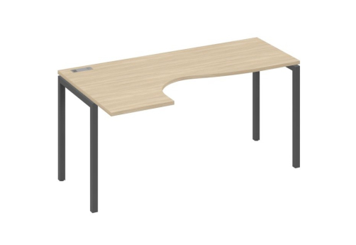 Стол эргономичный левый Классика Мира Лофт, цвет дуб скандинавский + антрацит