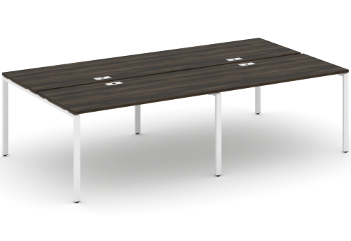 Рабочая станция на 4 места Динен, цвет дуб мали-белый