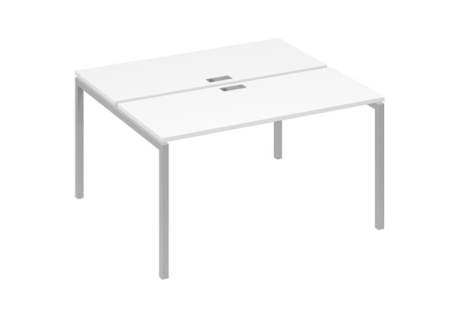 Рабочая станция 2х140 Мира Лофт, цвет белый премиум + серый
