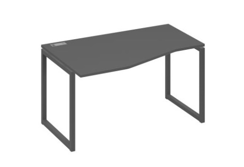 Стол эргономичный левый Мира Одри, цвет антрацит премиум + антрацит