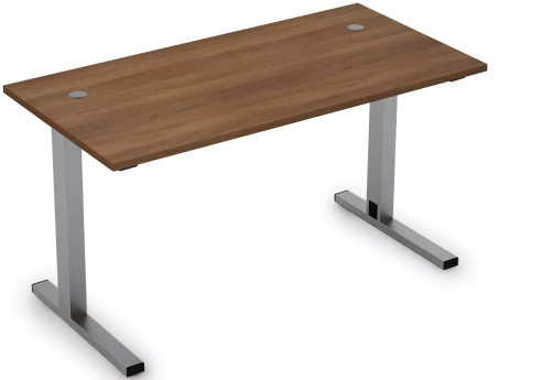 Стол прямолинейный с кабель-каналом, цвет шамони темный