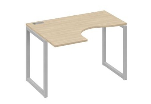 Стол эргономичный левый Мира Одри, цвет дуб скандинавский + серый