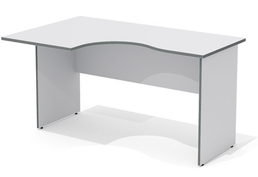 Стол эргономичный левый Колибри, цвет светло-серый