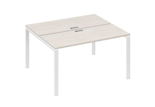 Рабочая станция (2х140) Мира Нумо, цвет дуб шамони + белый