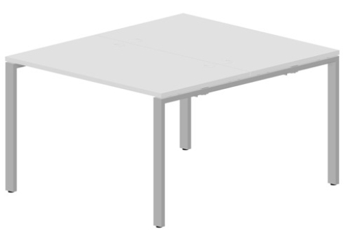 Стол составной на 2 рабочих места (4 заглушки) Киви, цвет белый