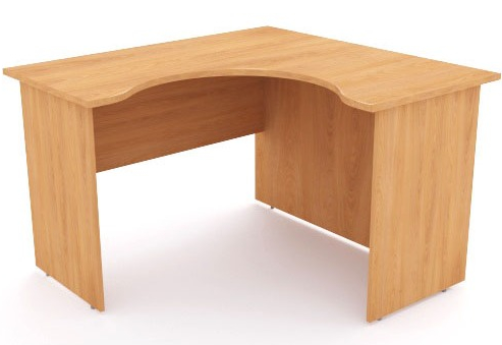 Стол рабочий криволинейный, цвет бук