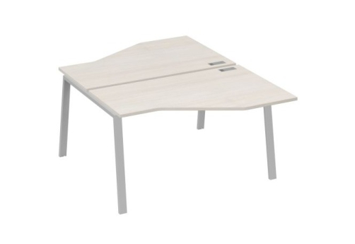 Рабочая станция эргономичная 2х140 Мира Трио, цвет дуб шамони + серый