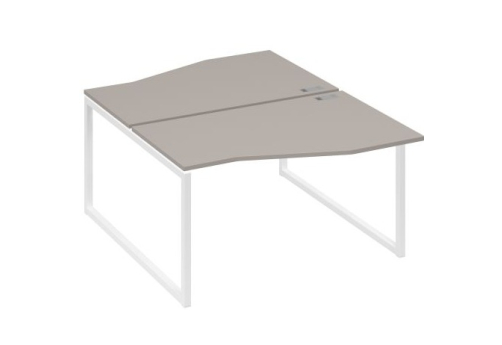 Рабочая станция эргономичная (2х140) Мира Одри, цвет мокко премиум + белый