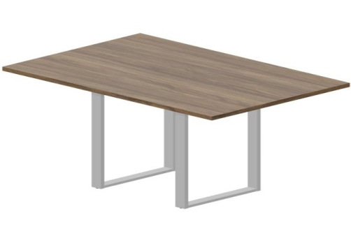 Стол для переговоров Бронкс Конференц, цвет орех + алюминий