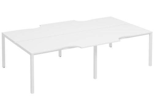 Рабочая станция эргономичная (4х140) Прайм Металл 50, цвет белый + белый