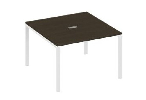 Стол для переговоров квадратный Мира Нумо, цвет венге + белый