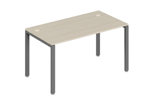Стол письменный на металлоопорах, цвет светлый дуб