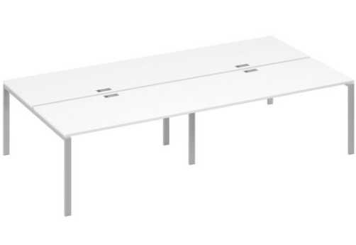 Рабочая станция (4х160) Мира Нумо, цвет белый премиум + серый