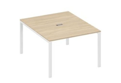 Стол для переговоров прямоугольный Мира Нумо, цвет дуб скандинавский + белый