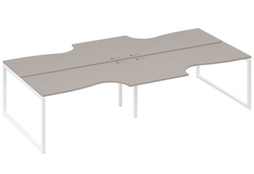 Рабочая станция эргономичная (4х160) Мира Одри, цвет мокко премиум + белый