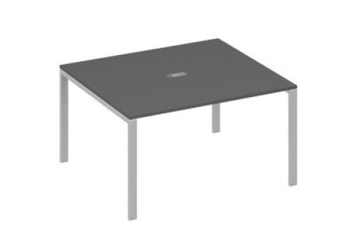 Стол для переговоров прямоугольный Мира Нумо, цвет антрацит премиум + серый