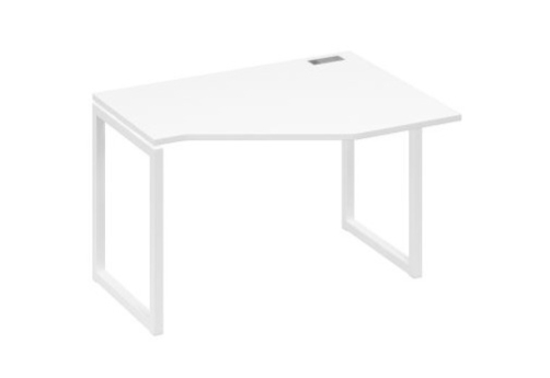Стол эргономичный правый Мира Одри, цвет белый премиум + белый