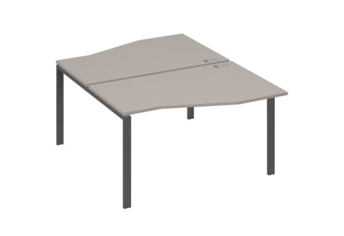 Рабочая станция эргономичная (2х140) Мира Нумо, цвет мокко премиум + антрацит