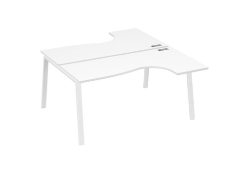 Рабочая станция эргономичная 2х160 Мира Трио, цвет белый премиум + белый