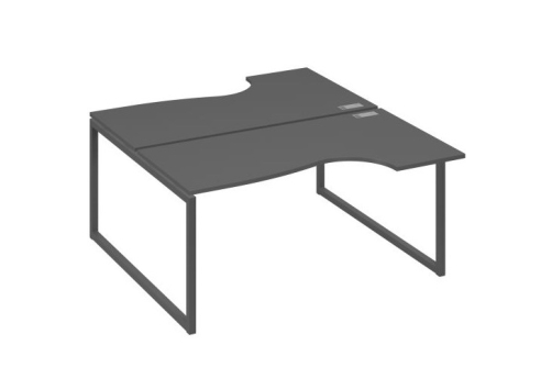 Рабочая станция эргономичная (2х160) Мира Одри, цвет антрацит премиум + антрацит