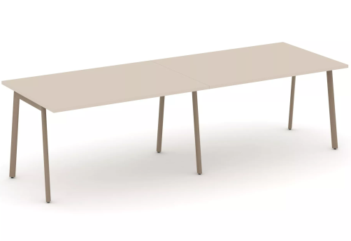 Стол переговорный (двойной), цвет капучино